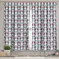 thumbnail image 2 of Ambesonne Teal Valance & Curtain, Ottoman Style Floral Art, 55"x36", Red Teal, 2 of 6