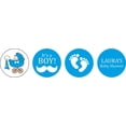 thumbnail image 2 of Darling Souvenir 190 Pcs Baby Boy Shower Custom Stickers chocolate&nbsp;DIY Candy Favor-Medium Blue, 2 of 2