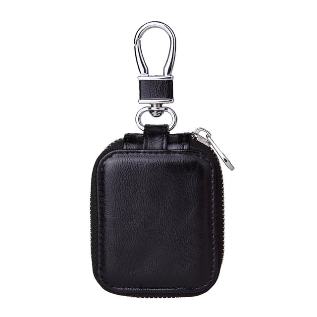 1pc Vintage Style Wireless Earphone Leather Case Cover Compatible with AirPods Black