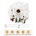thumbnail image 6 of 13 Inch Round Placemats Set of 4, Christmas Snowman Non Slip Heat Insulation PP Table Mats, Golden Winter Snowflake Xmas Tree Washable Place Mats for Kitchen Dining Party Table Decor, 6 of 7