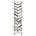 Mainstays 10 Tier 60 Pair Metal and Mesh Rolling Shoe Rack