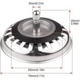 thumbnail image 2 of 2 Pack Stainless Steel Kitchen Sink Stopper, 79.3mm Universal Kitchen Sink Strainer For Kitchen And Bathroom, 2 of 5