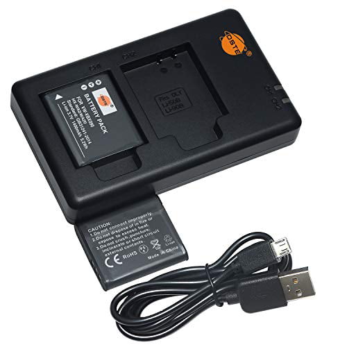 DSTE Replacement for Rapid Dual Battery Charger with Micro USB Cable Compatible Fujifilm NP-W126 Battery