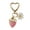 Pink, variant on Strawberry Floral Keyring Charm Fashionable Key Holder Handbag Decoration Portable Key Organizer for Women and Teens
