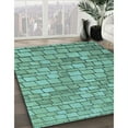 thumbnail image 2 of Ahgly Company Indoor Rectangle Patterned Turquoise Green Area Rugs, 7' x 9', 2 of 6