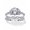 Platinum-Plated Sterling Silver, variant on 2.21 TCW Round Cut Cubic Zirconia 14k Yellow Gold-plated or Platinum-plated Sterling Silver Bridal Ring Set