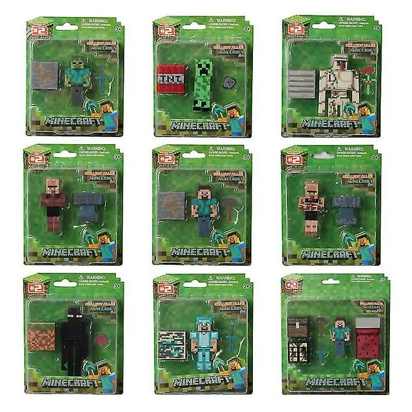 29pcs Minecraft Block Toys Doll Figures Brick Toy Desktop Decoration Ornaments Kids Gift