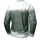 thumbnail image 5 of Blusas y camisas de manga larga con cuello redondo y degradado para hombre, blusas casuales con botones y cuello redondo, blusas de poliéster para hombre, 5 of 7