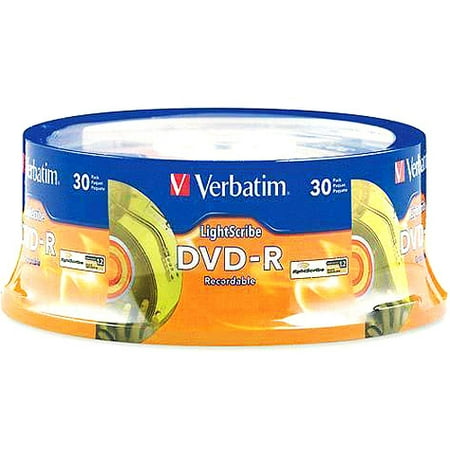 Verbatim 4.7GB 16X DVD-R LightScribe 1.2 30 Packs Cake Box Disc