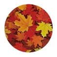 thumbnail image 2 of PIKWEEK  Small Round Tablecloth, Burnt Orange Washable Polyester Table Cloth for, Multi Colored Autumn Fall Maple Leaves in, Fit Round Tables, Holiday Party Home Kitchen Dining Table Decoration White, 2 of 7