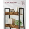 thumbnail image 4 of VASAGLE Bookshelf, 5-Tier Narrow Book Shelf, Ladder Shelf for Home Office, Living Room, Bedroom, Kitchen, Rustic Brown and Black ULLS067B01, 4 of 7