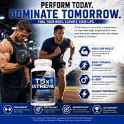 T5X Extreme Testosterone Booster for Men and Sexual Potency Increase Testosterone 30% One Bottle 180 Capsules