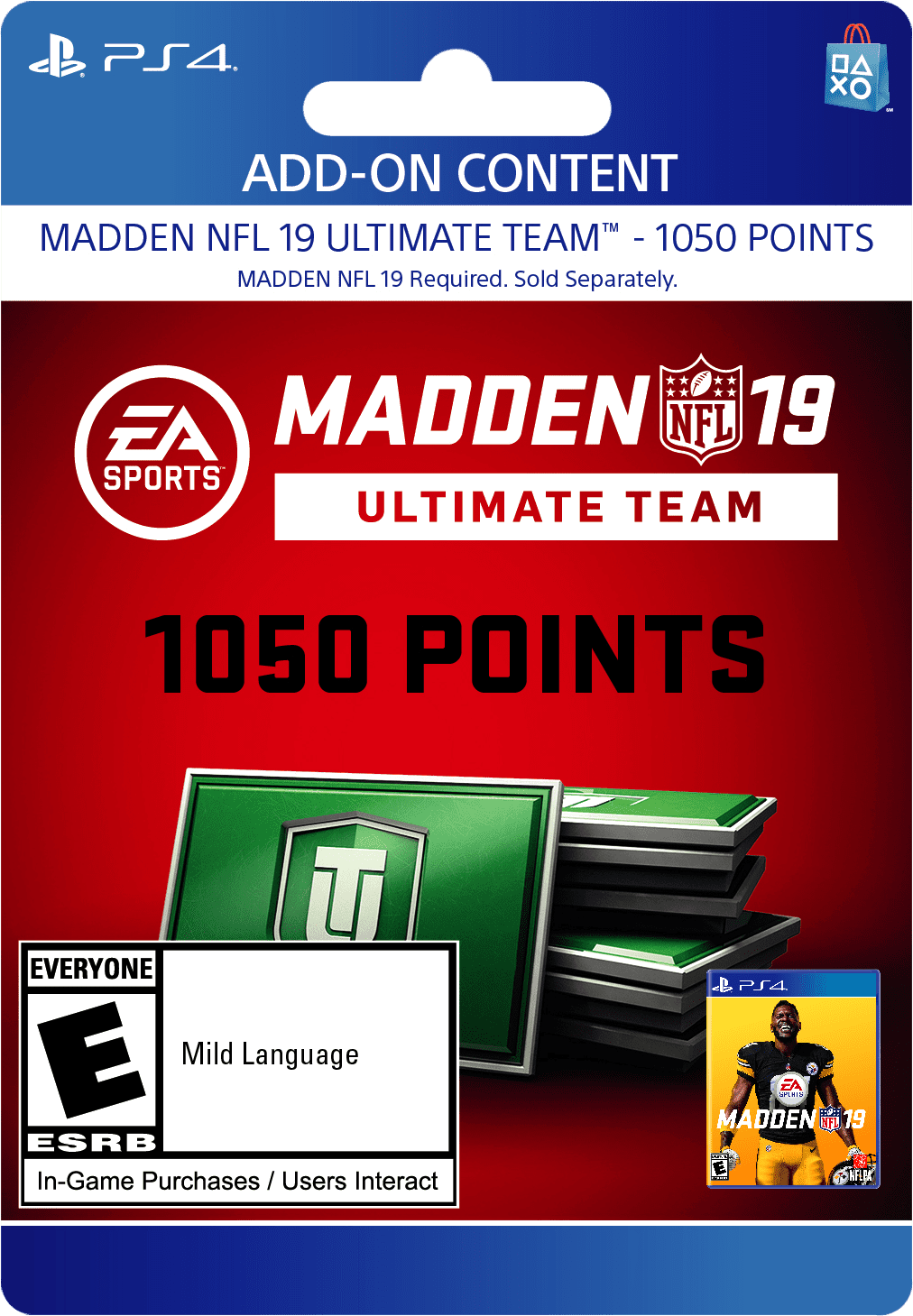 Madden NFL 19: MUT 1050 Madden Points Pack, Electronic Arts, PlayStation, [Digital Download]