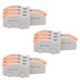 thumbnail image 4 of Conectores De Cable De Palanca, Conector De Empalme Conectores De Cable Compactos Ignífugos Para Fuentes De Alimentación Para Maquinaria Para Control Eléctrico Para Mejoras En OTVIAP Naranja, 4 of 8