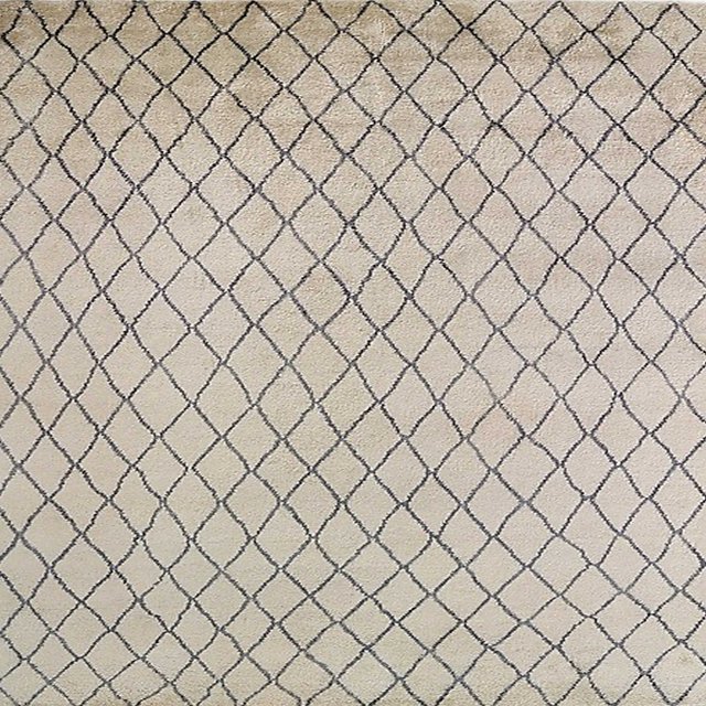 Ahgly Company Machine Washable Indoor Square Industrial Modern Desert Sand Beige Area Rugs, 5' Square