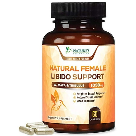 Nature's Nutrition Female Libido Enhancer Supplement Pills w Maca & Tribulus, 1000 mg, 60