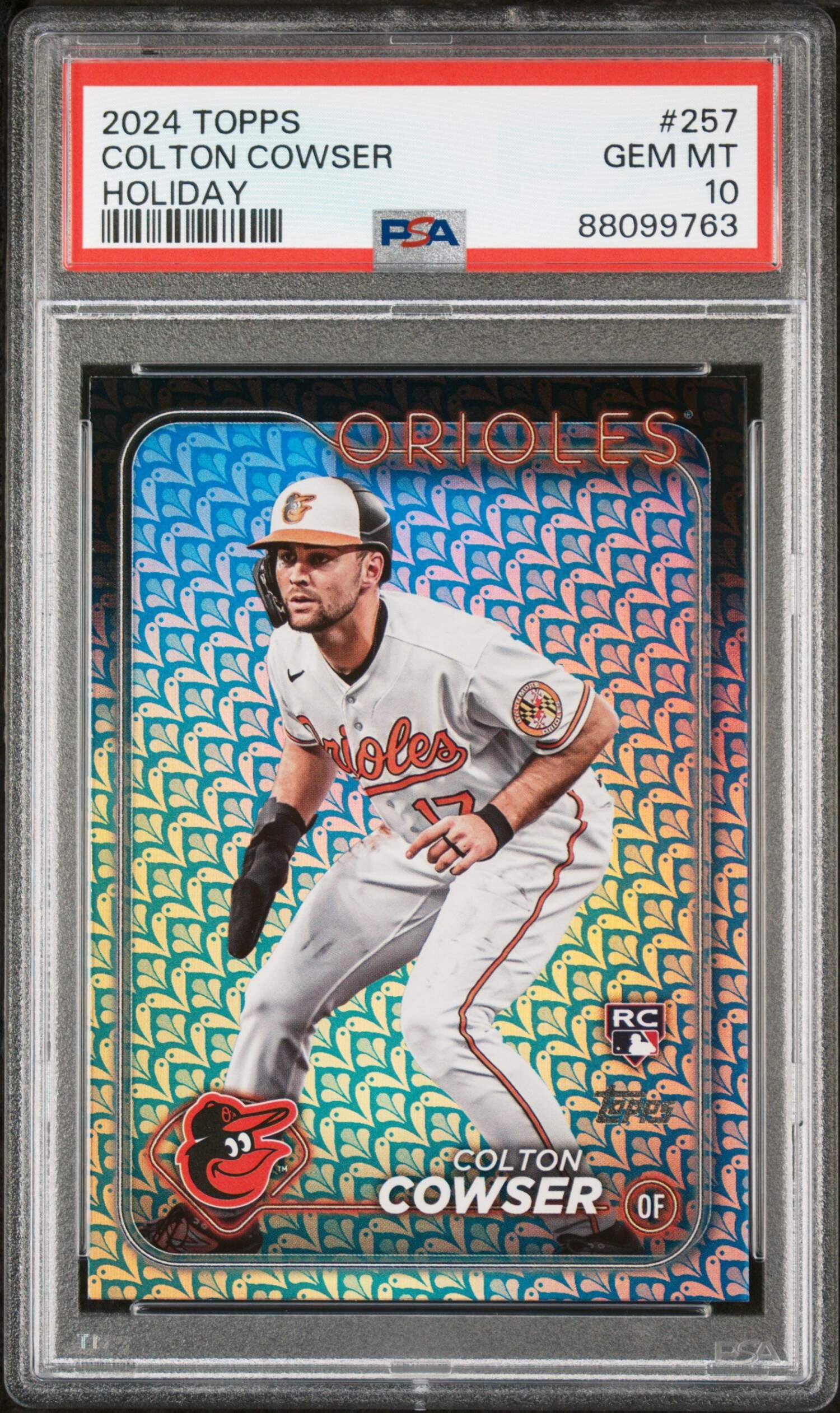 Graded 2024 Topps Chrome Black Colton Cowser #70 Rookie RC 
