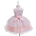 thumbnail image 2 of B91xZ Robe Printemps Été pour Filles Robe Décontractée en Coton Robe Trapèze, Rose 2-3 Ans, 2 of 5