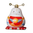 thumbnail image 2 of Esquirla Chinese New Year Piggy Bank Ceramic Sculpture Ornament Tabletop Money Saving Box Gift Money Bank Statue for Office Lunar Year White, 2 of 8