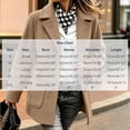thumbnail image 2 of Womens Trench Coat with Pockets Casual Notched Lapel Fall Winter Single Breasted Business Formal Wool Coat Khaki XL, 2 of 7
