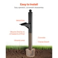 thumbnail image 6 of KFFKFF Powder-Coated Black Finish Mailbox Post In-Ground Mounting Stand, Aluminum, Durable Metal Post Sleeve Kit, 56 x 4 x 4 Inches, 6 of 9