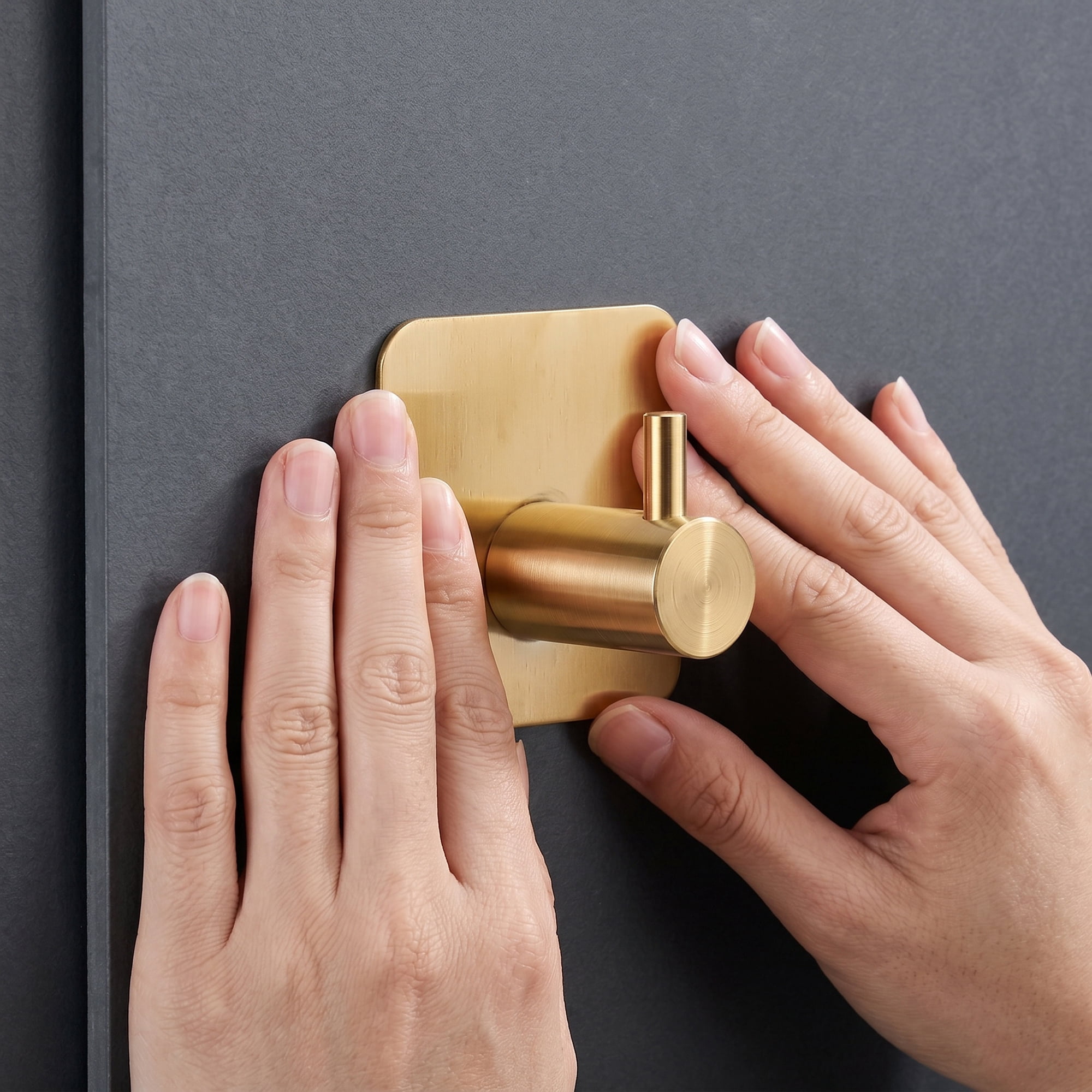 Unique Bargains 12Pcs Durable Metal Utility Adhesive Wall Hooks Gold