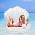 thumbnail image 3 of Flotador inflable con forma de concha marina Zcaukya Giant Clam, 1,15 m, con perla, 3 of 8