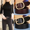 thumbnail image 5 of Belt Women's Head Layer Pure Cowhide Premium Versatile Casual Jeans Belt Stylish Simple Pin Buckle Belt Women, 5 of 6
