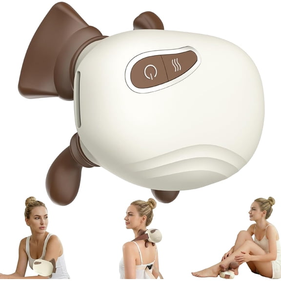 4D Wireless Neck Shoulder Massager, Bionic Hands Deep Tissue Massage, Portable Electric Kneading Shiatsu Back Massager, 3 Relax Massage Modes, for Body Muscle Pain Relief, Gifts for Men Women