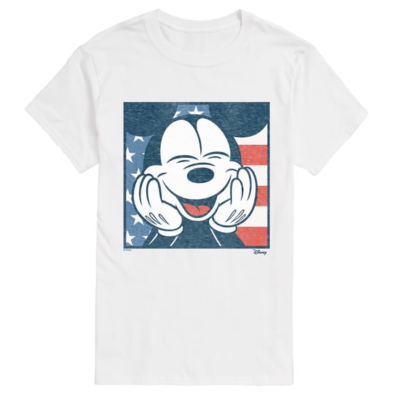 Disney - Mickey American Flag Men's Short Sleeve Graphic T-Shirt