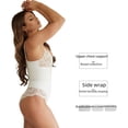 thumbnail image 4 of Mono moldeador de cuerpo con escote en V y corsé europeo y americano sexy, ropa interior de verano con tirantes transpirables y cintura de encaje para mujer, 4 of 6