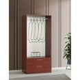 thumbnail image 4 of Mod-Arte Cambridge 2-Door 2-Drawer Wood Wardrobe Cabinet in Mahogany, 4 of 4