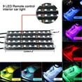 thumbnail image 2 of Led Strip Lights, Car LED Light Interior 4pcs 36 LED DC 12V Multi-Color Music Under Dash Lighting Kit with Sound Active Function and Wireless Remote Control- Car Charger, 2 of 6