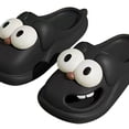 thumbnail image 2 of Pantuflas Big Eye Dog Antideslizantes Ligeras Regalos para Hombres y Mujeres (40-41) Negro, 2 of 5