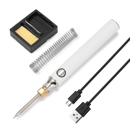 

HANDSKIT USB Charging Soldering Iron 5V 8W Adjustable Temperature Electric Soldering Iron Kit with Soldering Stand Soldering Wire