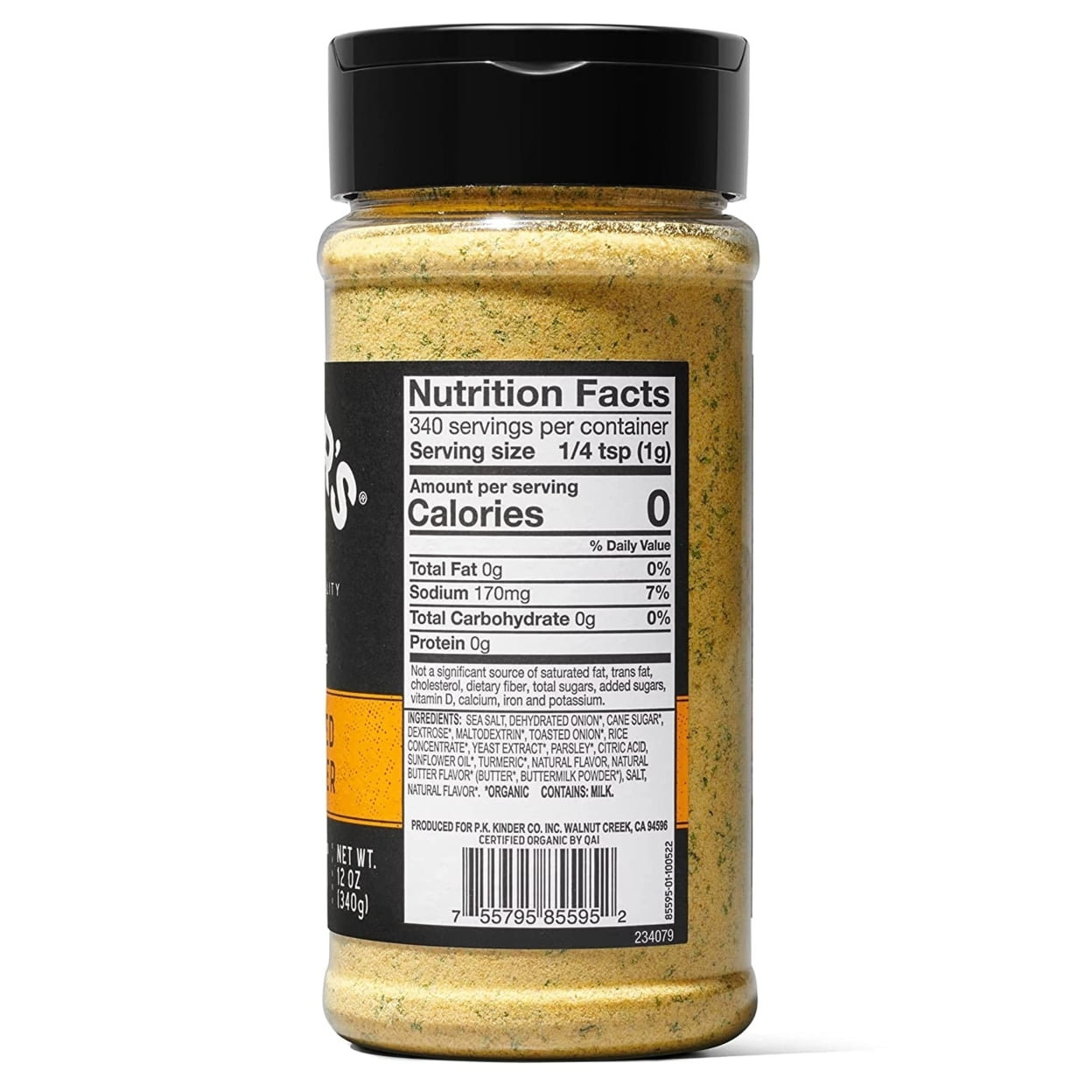 Kinders Organic Caramelized Onion Butter Seasoning 12 Ounce
