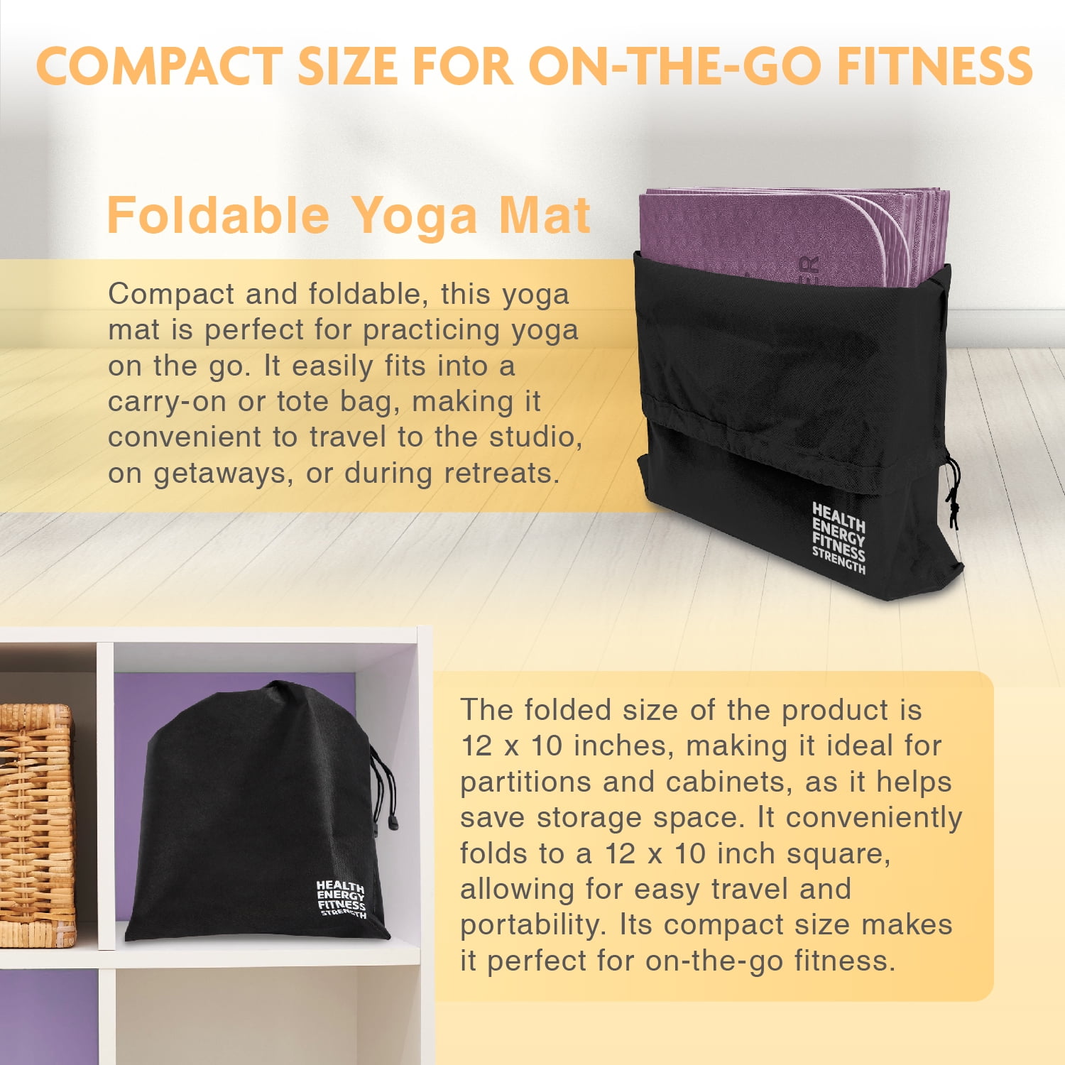 Folding Yoga Mat & Tote