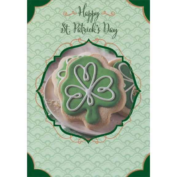 Designer Greetings Iced Shamrock Cookie St. Patrick's Day Card