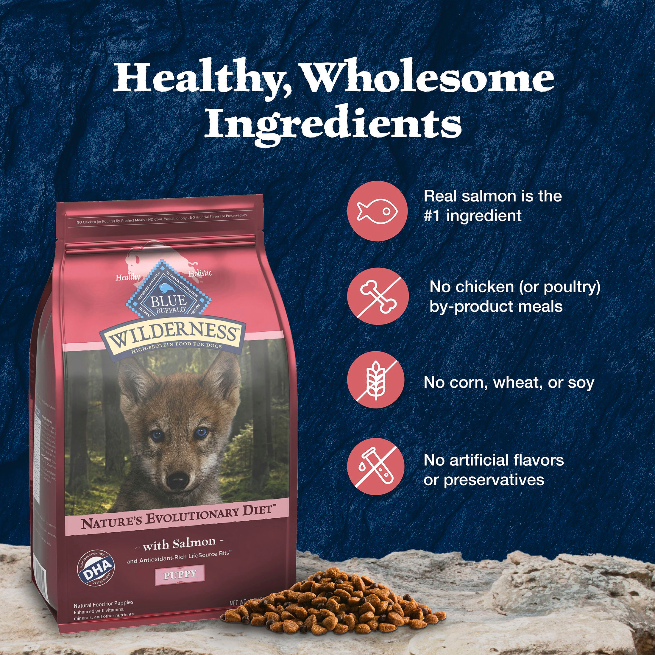 Blue Buffalo Wilderness High-Protein Salmon Puppy Dry Food photo 6
