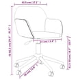 thumbnail image 4 of vidaXL Swivel Dining Chairs 2 pcs Dark Grey Fabric, 4 of 5
