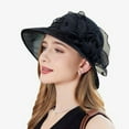 thumbnail image 7 of Tea Party Hat Easter Womens Summer Dress Hat Wide Leaf Flower Bridal Shower Hat Sun Hats Beach Hat, 7 of 7