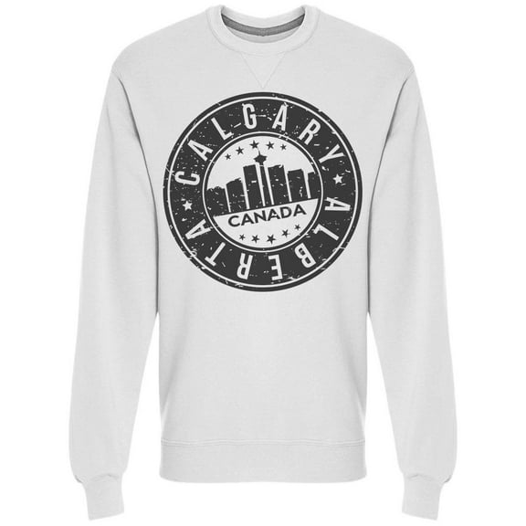 Calgary Alberta Stamp Sweatshirt Men -Image by Shutterstock, Male XX-Large