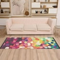 thumbnail image 2 of Yayeee Runner Rug for Bedroom 2'x6' Machine Washable Hallway Non Slip Mat, Green Colorful Circles, 2 of 8