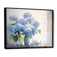 thumbnail image 2 of Designart "Farmhouse Still Life With Blue Hydrangea" Hydrangea Floater Framed Canvas Wall Art, 2 of 5