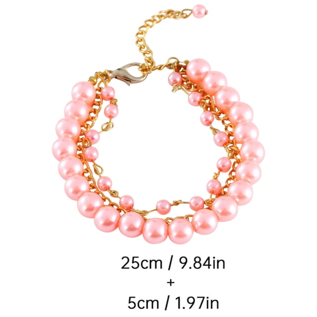 LSLJS Collier Collier pour Chien en Perles Bijoux pour Chiot Collier Brillant en Strass Cat Collier Bling pour Chien Collier Cat Bijoux pour Animaux Collier