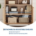 thumbnail image 3 of Fluted Storage Cabinet with Adjustable Shelves, Modern Sideboard for Living Room, Kitchen, Entryway, 3 of 6