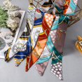thumbnail image 4 of Un conjunto completo de pañuelos de seda, bolsas para corbatas, cajas de regalo y pañuelos de seda decorativos con cintas finas y estrechas, cintas para el pelo, bordes inclinados y pañuelos de seda, 4 of 6