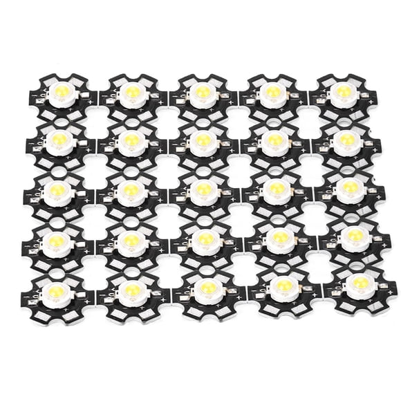 25 uds alto brillo integrado Chip fuente de luz LED grano foco bombilla blanca 20000-25000K