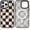 Checkered & Flowers, variant on for iPhone 17 Case, Compatible with Magsafe, Cute Design for Women & Girls, Protective & Aesthetic, Checkered & Flowers