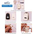 thumbnail image 4 of LAICAIW for Cadillac Key Fob Cover, 5 Buttons Soft TPU Full Covers Protector White Key Fob Cover with Keychains Fit for Cadillac Escalade CTS SRX XT5 ATS CT6 XTS Remote Start Key Fob Case(Ca-DLC), 4 of 6